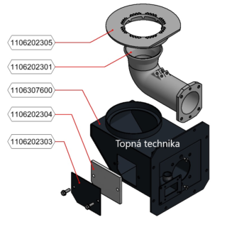 Benekov směšovač s přírubou L25 levý